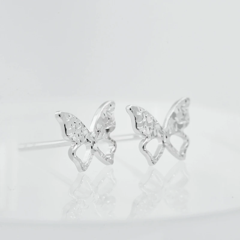 YS  PT990铂金镂空碎碎冰蝴蝶耳钉 气质时尚百搭超仙精致XE1142
