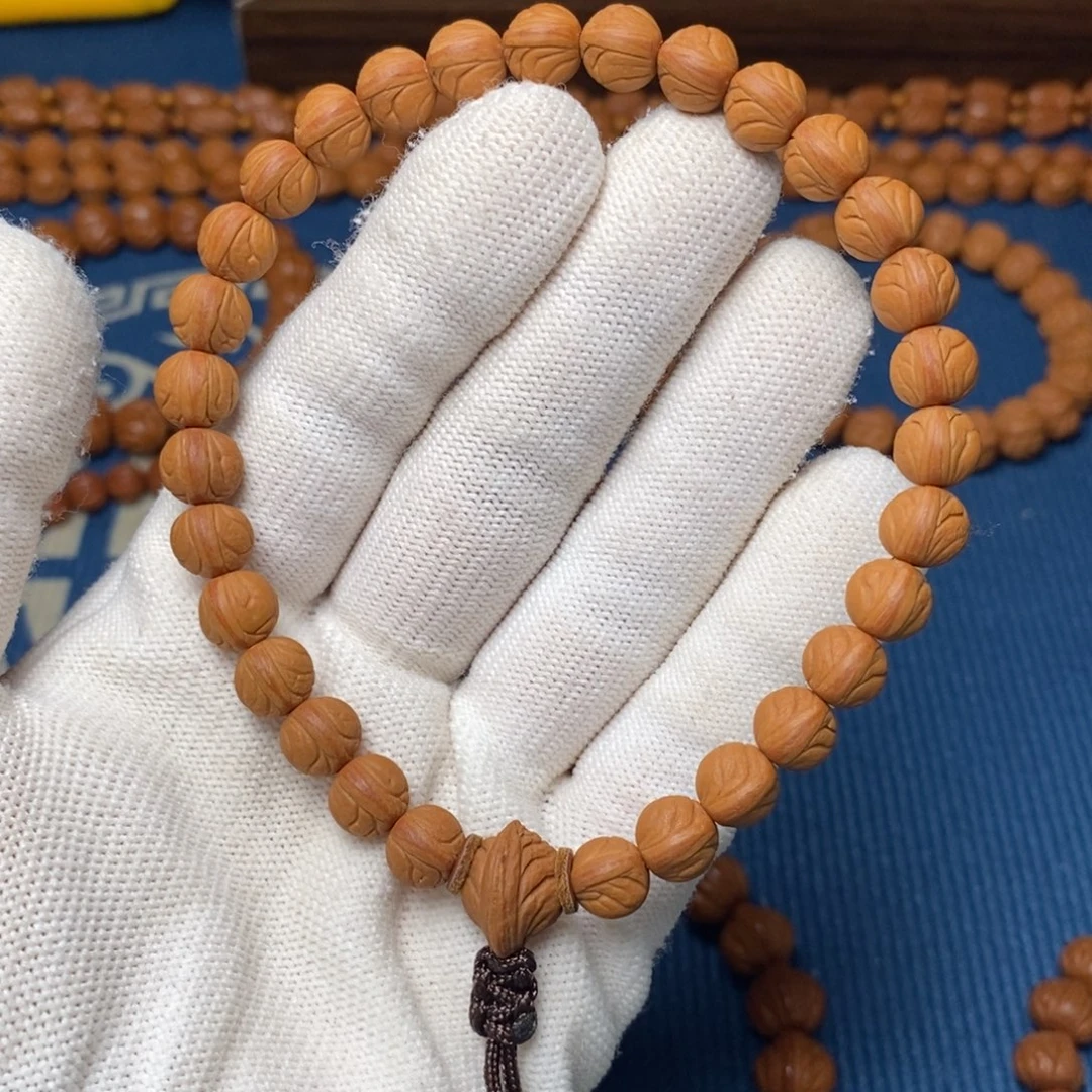 桃核手串8mm野生玉龙脊30颗手持毕业款
