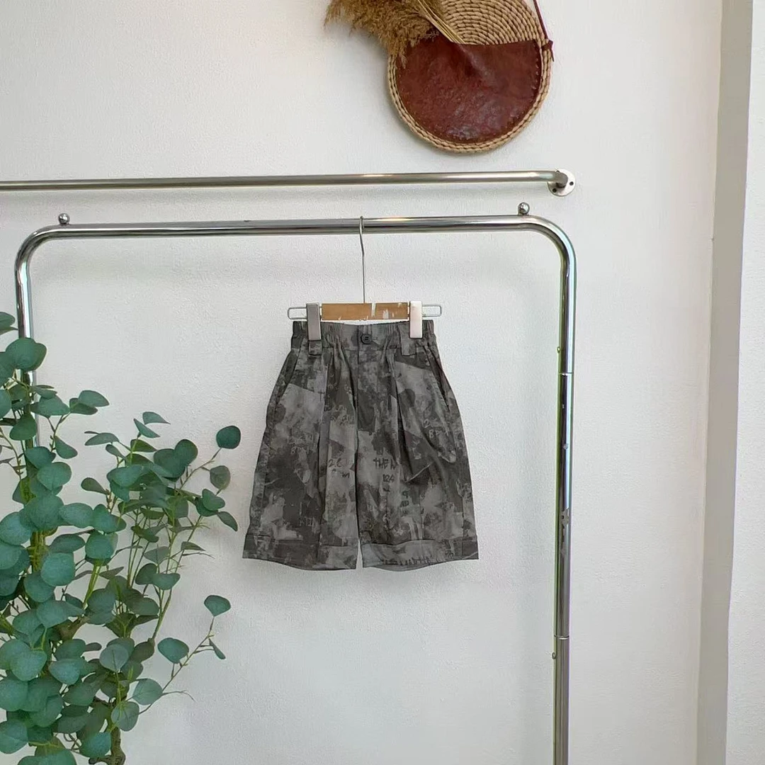 1107锁灰色休闲中裤