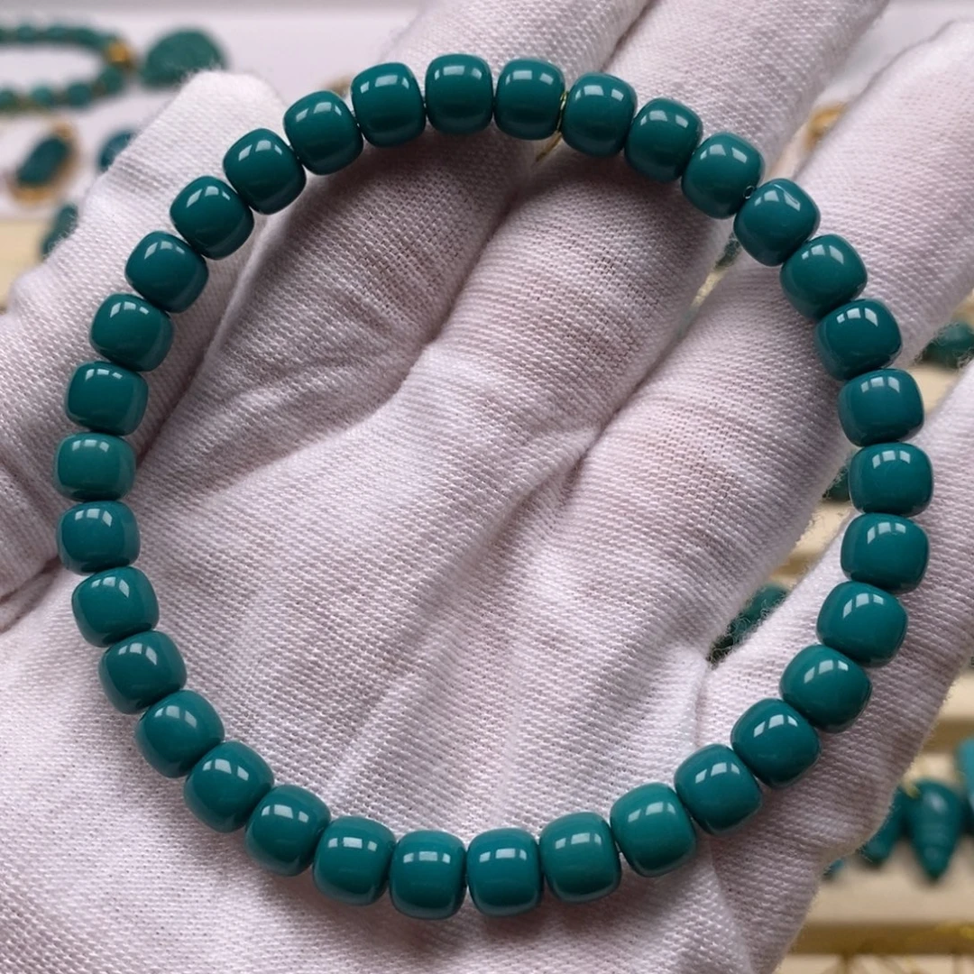 绿松石未镶嵌珠宝奇石老型单圈6.6mm