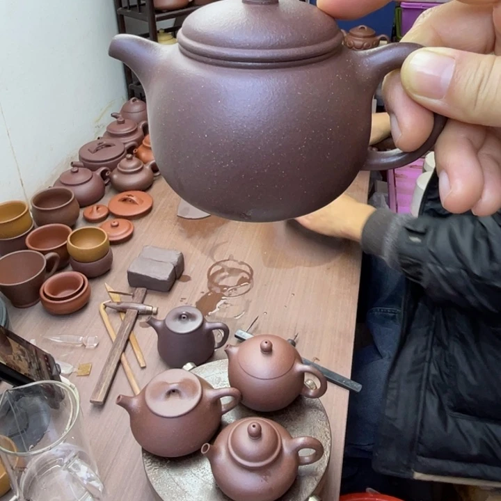 紫砂茶壶微瑕封釉袍尊容量200毫升