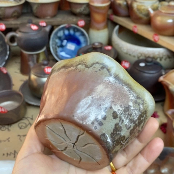 公道杯陶底足干裂不退不换