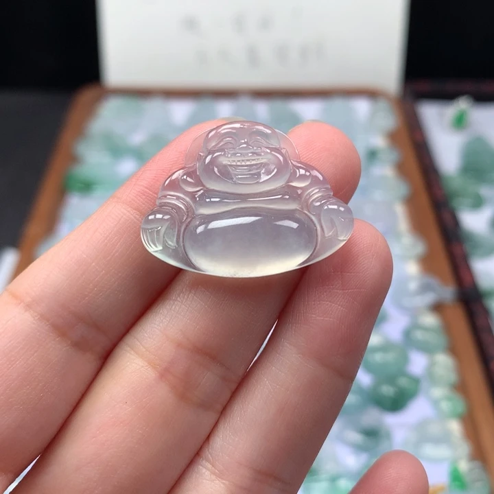 颈饰未镶嵌翡翠冰种佛公