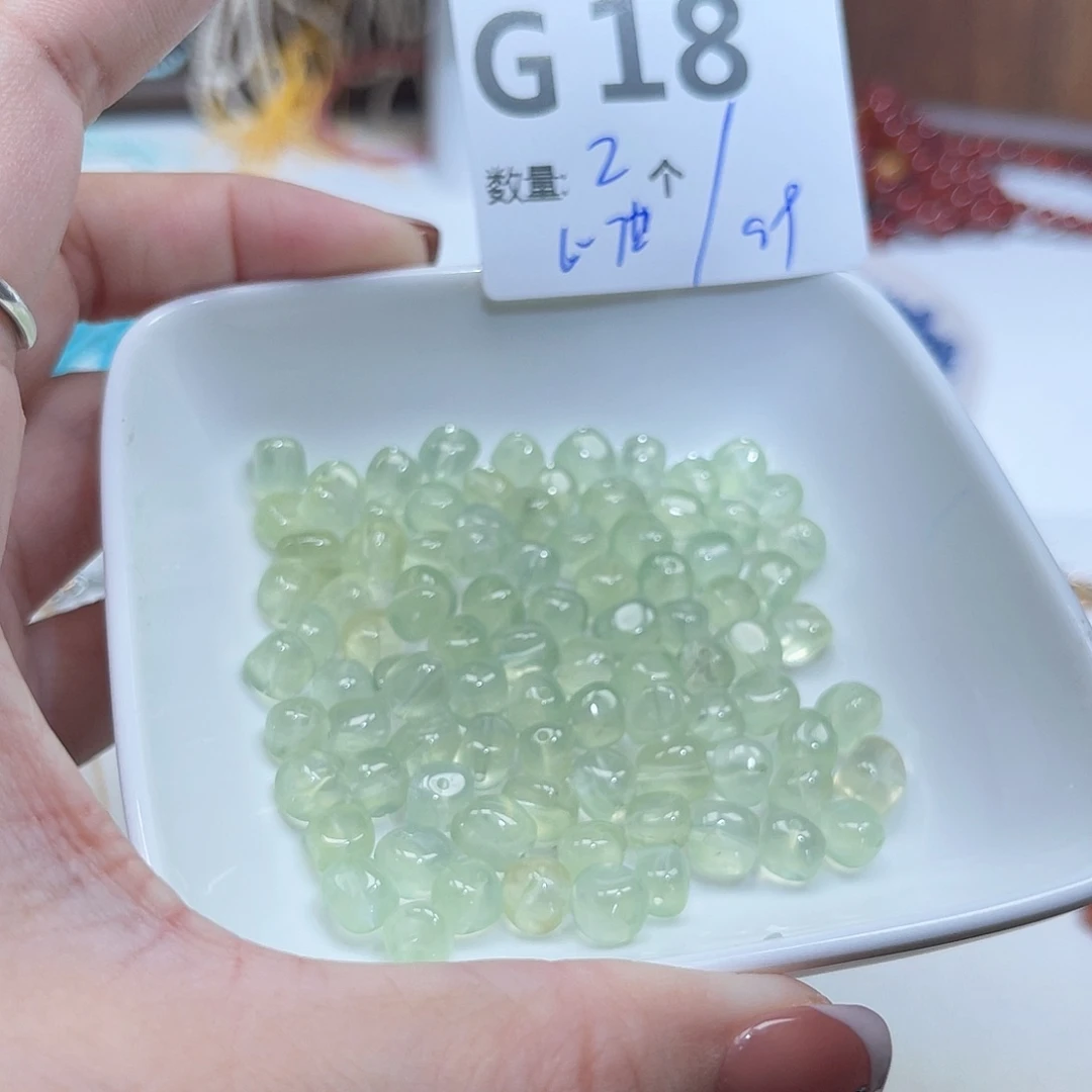 未镶嵌葡萄石珠宝半成品G18。