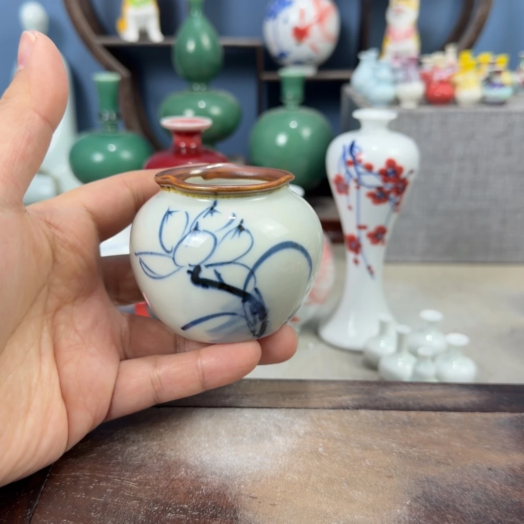 陶瓷手工小花器摆件