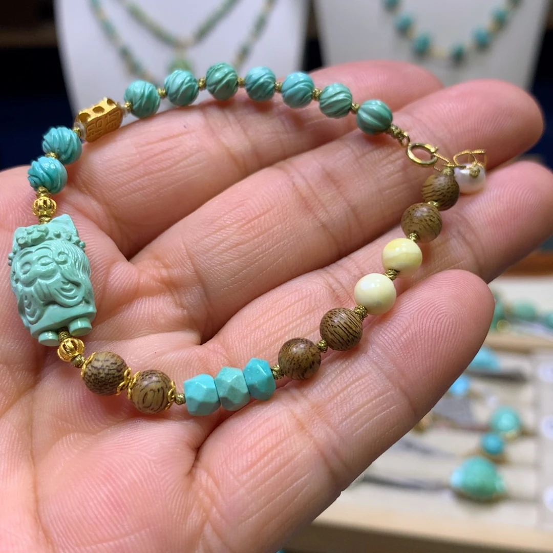 绿松石18K金镶嵌单圈