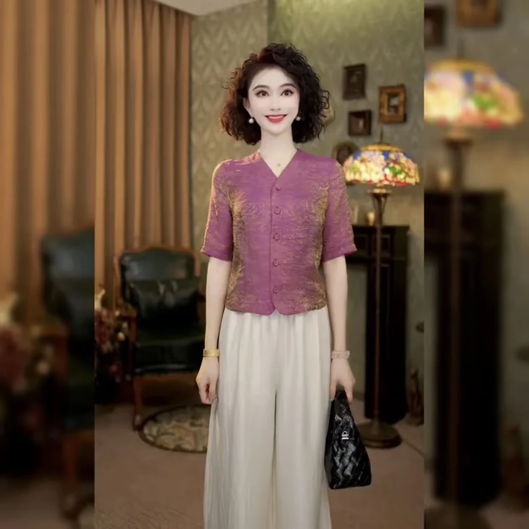 灵妙~2025年夏季新款韩版时尚设计感小众高级潮流新中式上衣