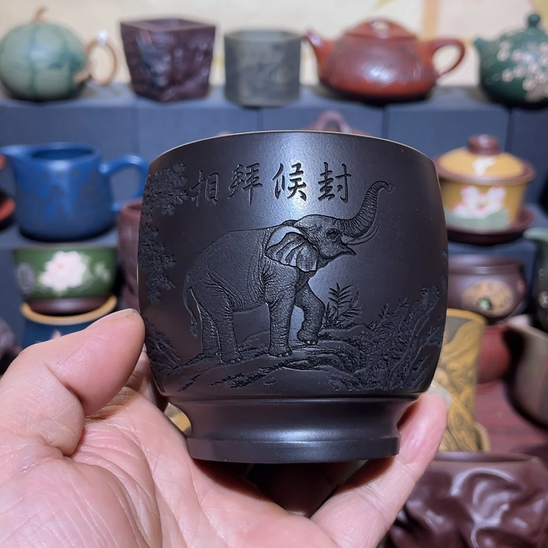 原矿紫砂手工主人杯
