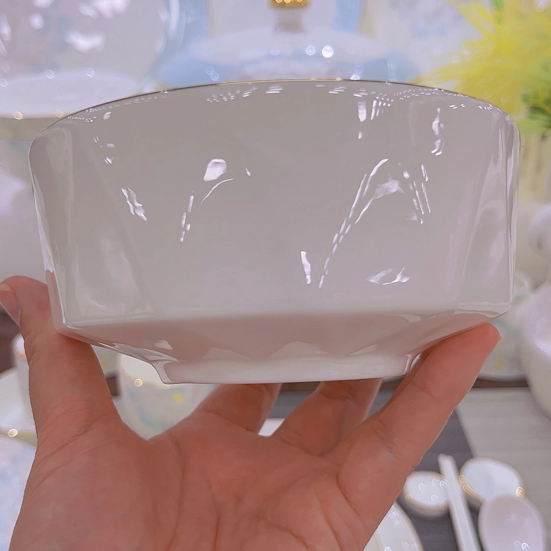 45%以上骨粉骨瓷钻石人生米饭碗单拍