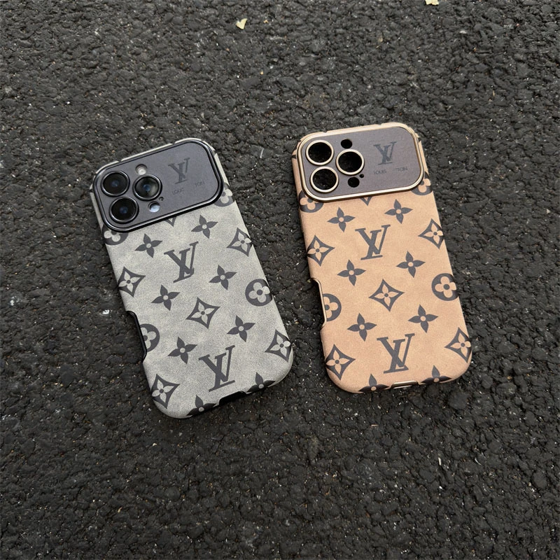 高级轻奢镜头全包皮纹壳适用iPhone16pro手机壳苹果15小众14p防摔