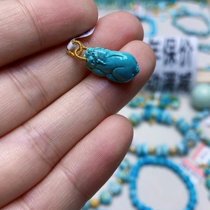 绿松石未镶嵌挂件81
