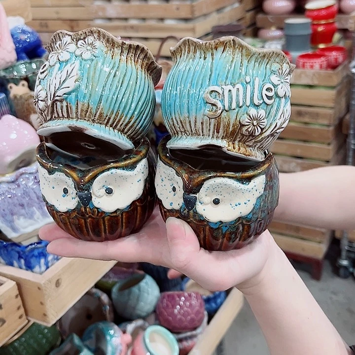 有孔.凑单10元陶瓷花盆发货！