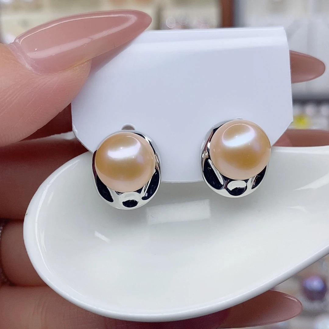 未镶嵌淡水珍珠耳饰F