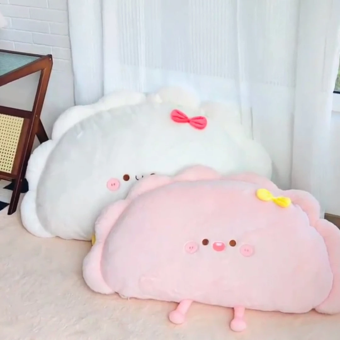 可爱饺子抱枕玩偶女生夹腿睡觉可拆洗靠枕宿舍毛绒公仔送生日礼物