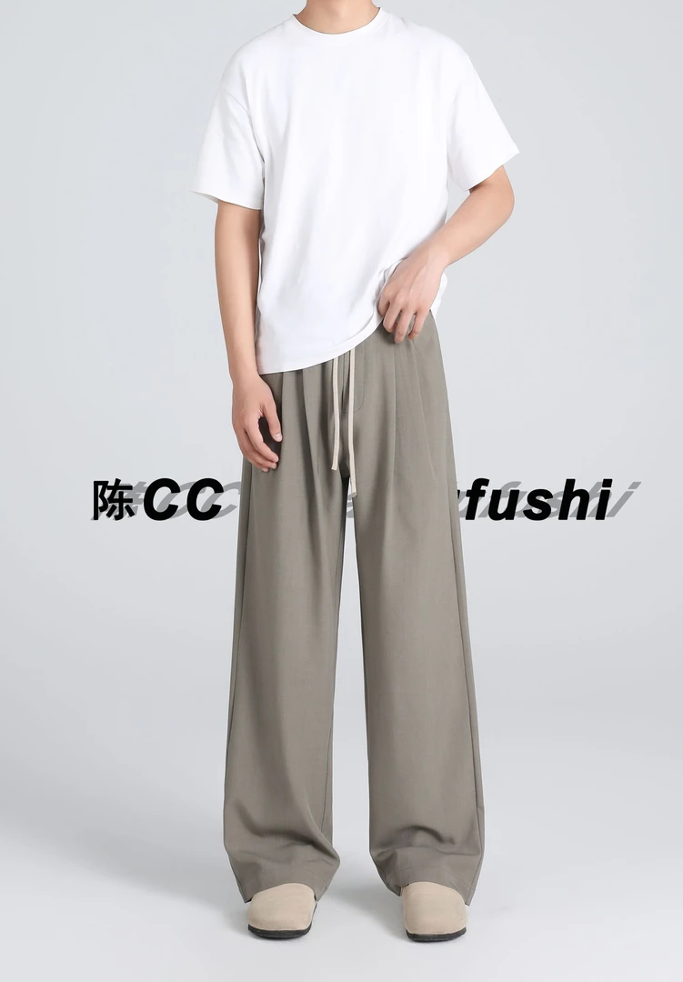 CC-男士凉快透气舒适百搭商务休闲凉感亲肤柔软西裤薄款潮流宽松