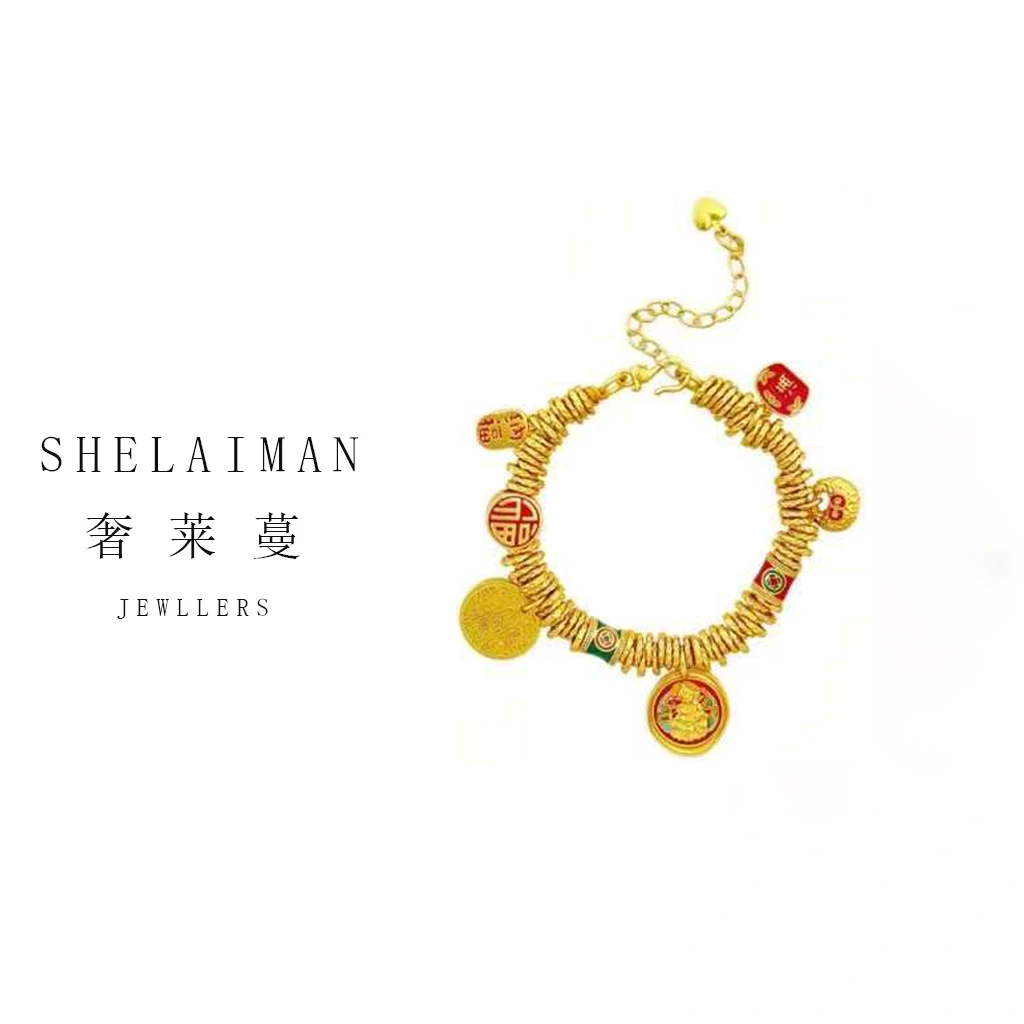 奢莱蔓/SHELAIMAN 新中式国风古法盘缠时尚手链 K