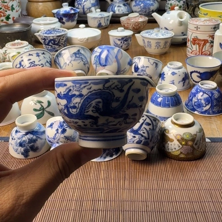 青花瓷器杯子茶具