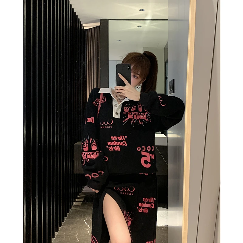 质感软糯重工亮色卫衣开叉 YD211068