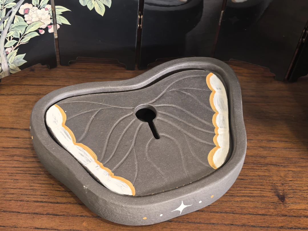 蝴蝶湿泡 可储水 黑泥手制