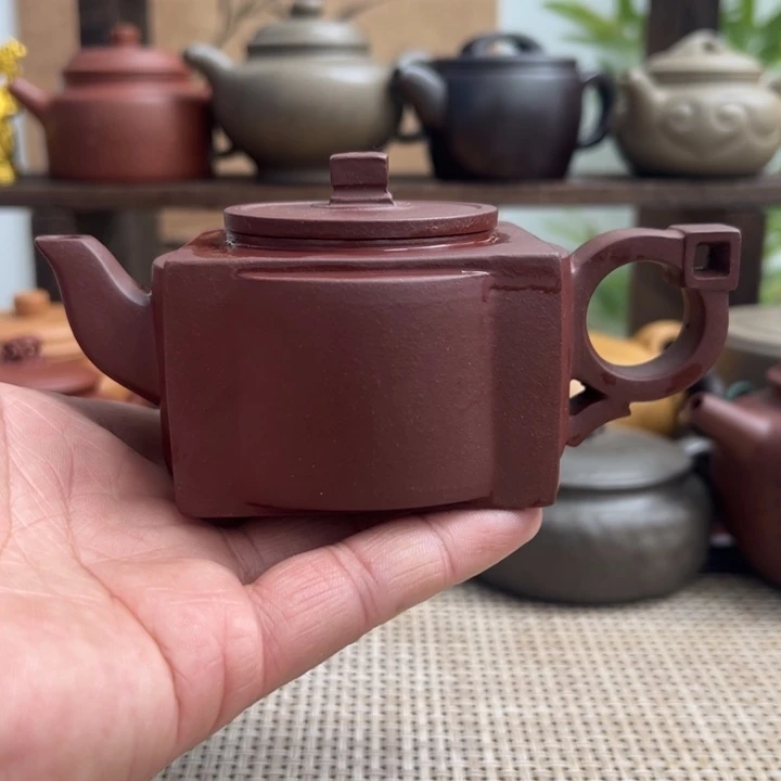 紫砂茶壶宜兴原矿紫砂半手四方160CC