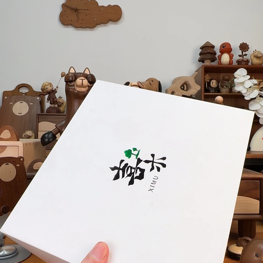 柒***1木飞机小狗摆件桌面
