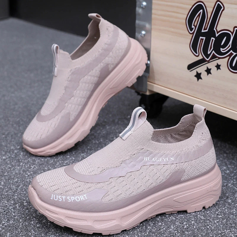 2025新款春季男女同款运动鞋厚底透气跑步鞋舒适轻便健步鞋休闲鞋