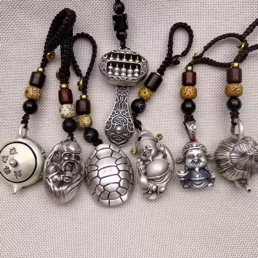 足银银制品 足银999车钥匙扣多款式可选择