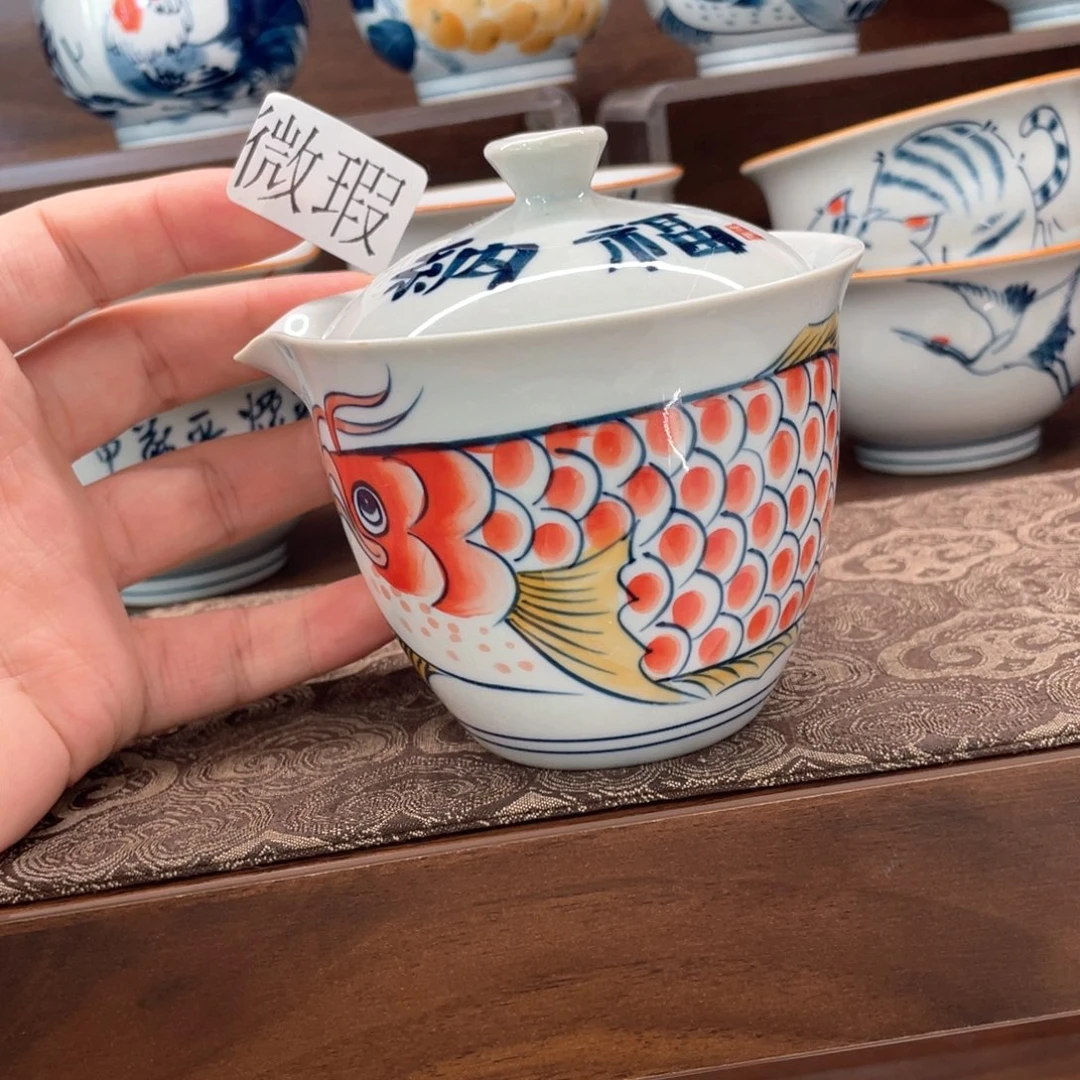 微瑕釉下彩纯手绘