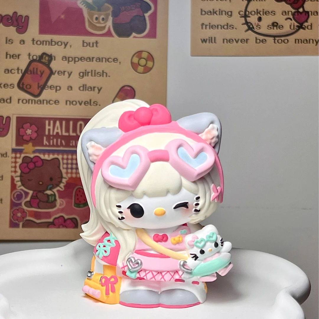 甜酷辣妹Kitty中号香薰石膏娃娃涂色摆件礼物手工diy绘画