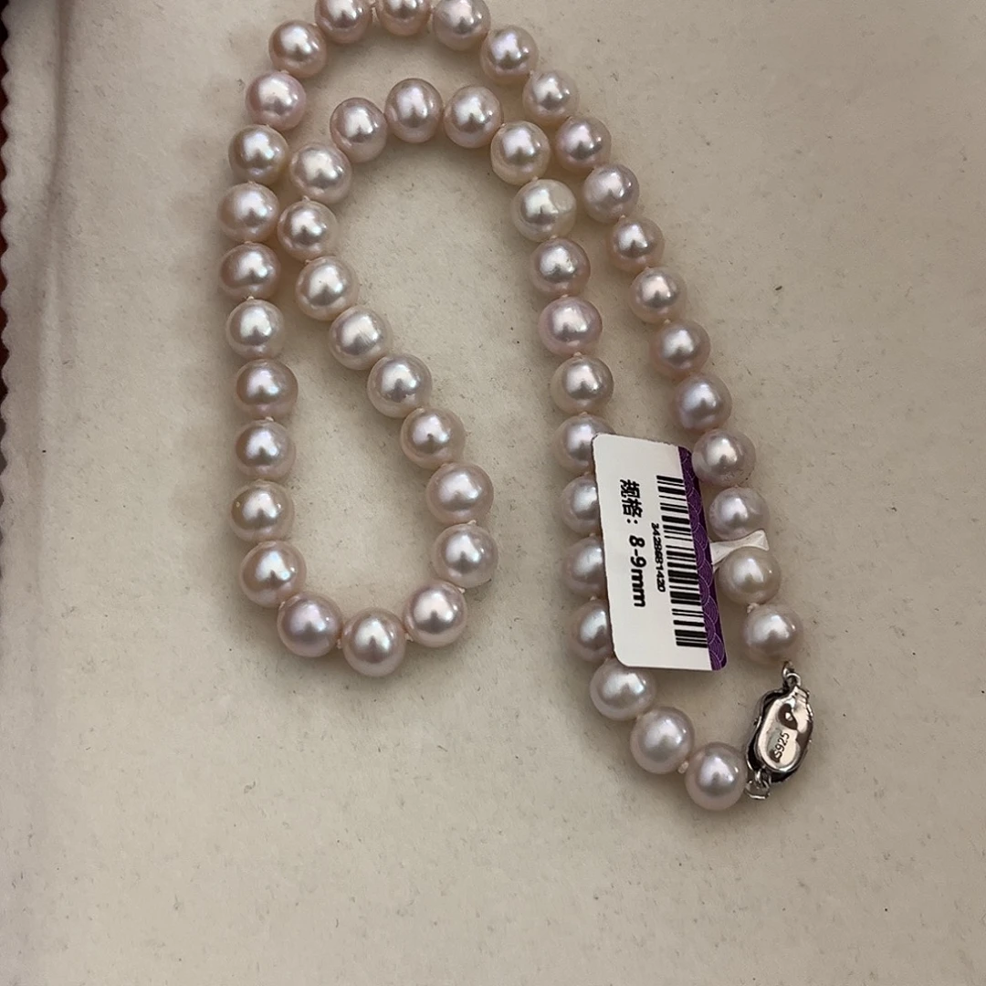 淡水珍珠银S925镶嵌颈饰
