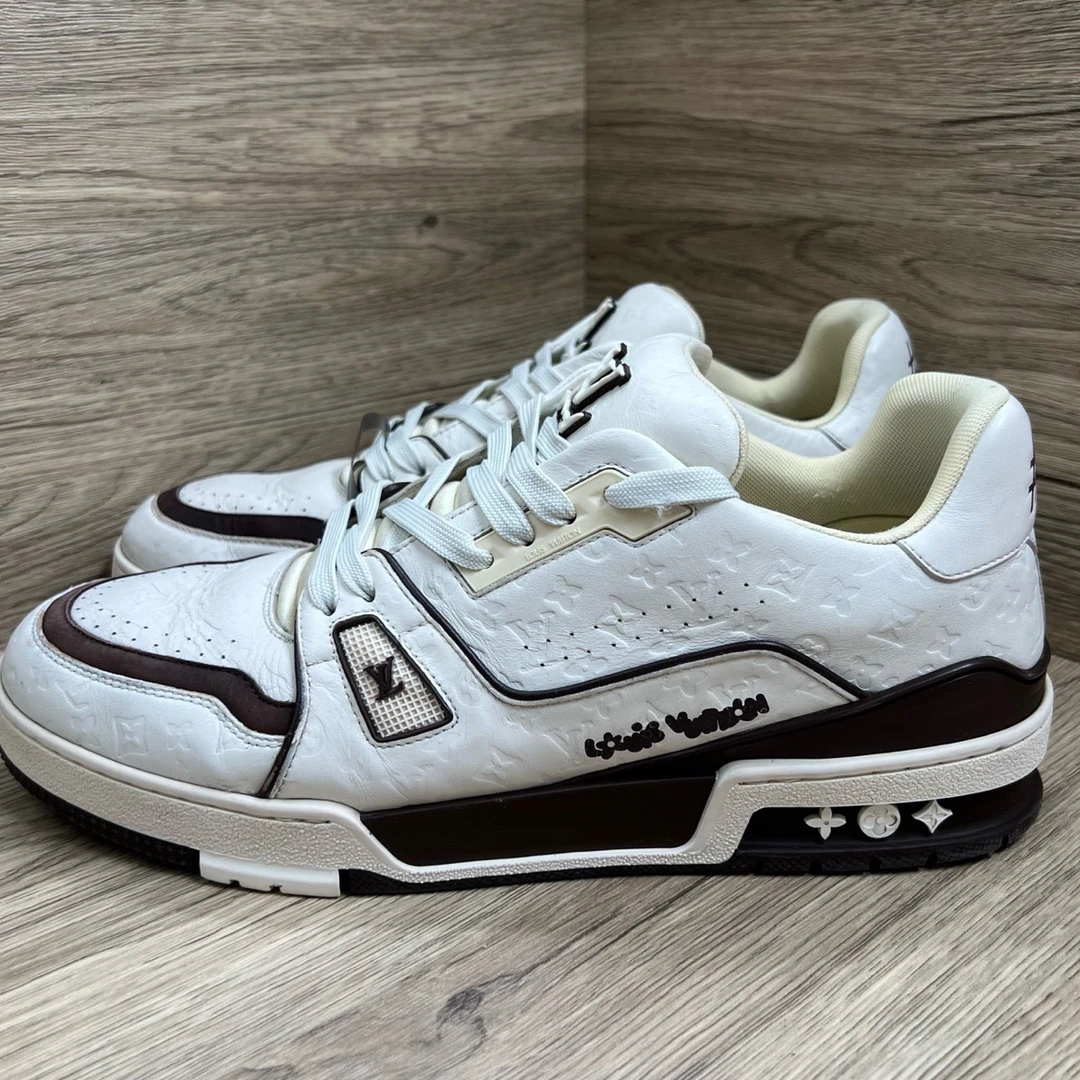 90新 LouisVuitton/路易威登 Tyler联名 Trainer 米棕板鞋 43码