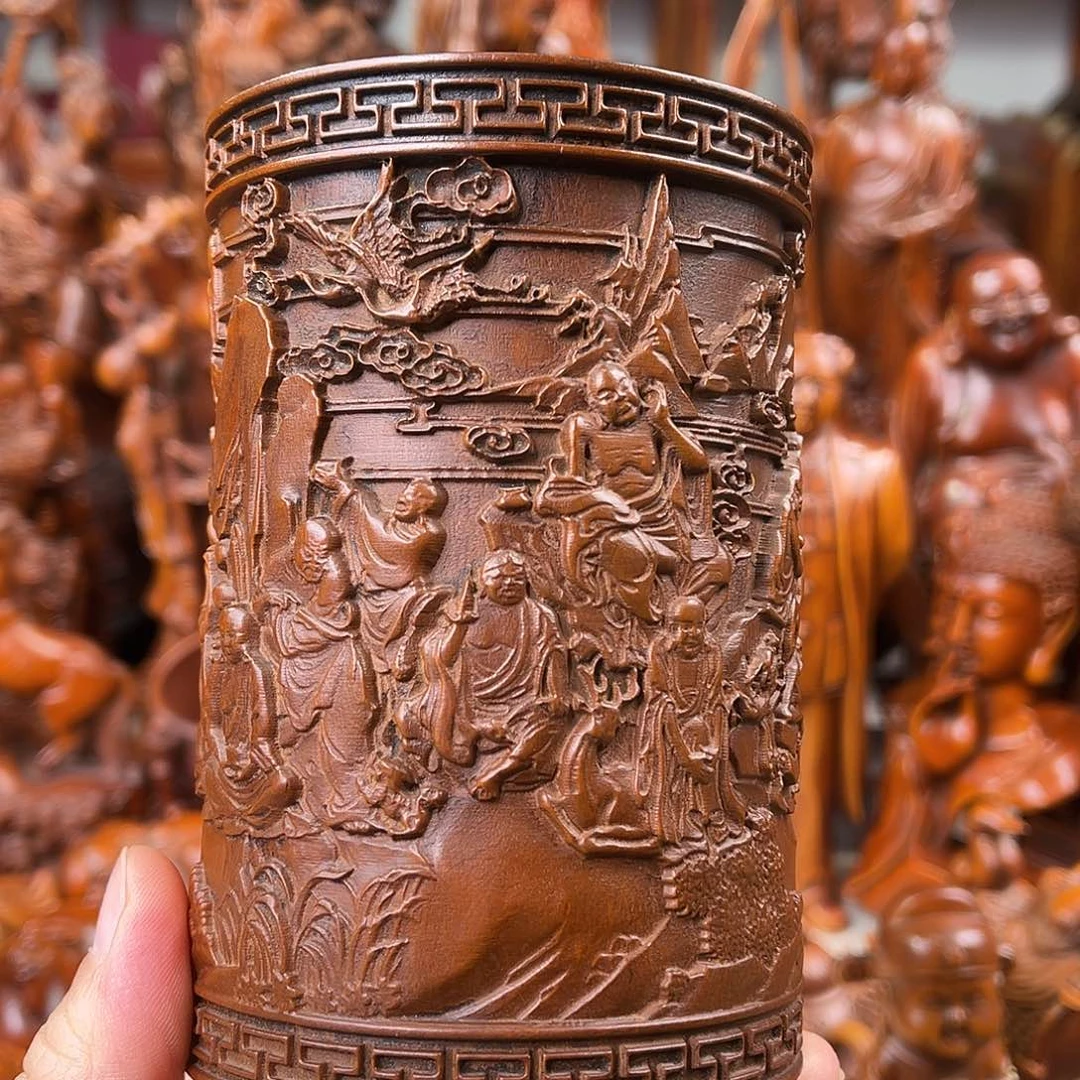 黄杨木黄杨木雕刻高度12厘米