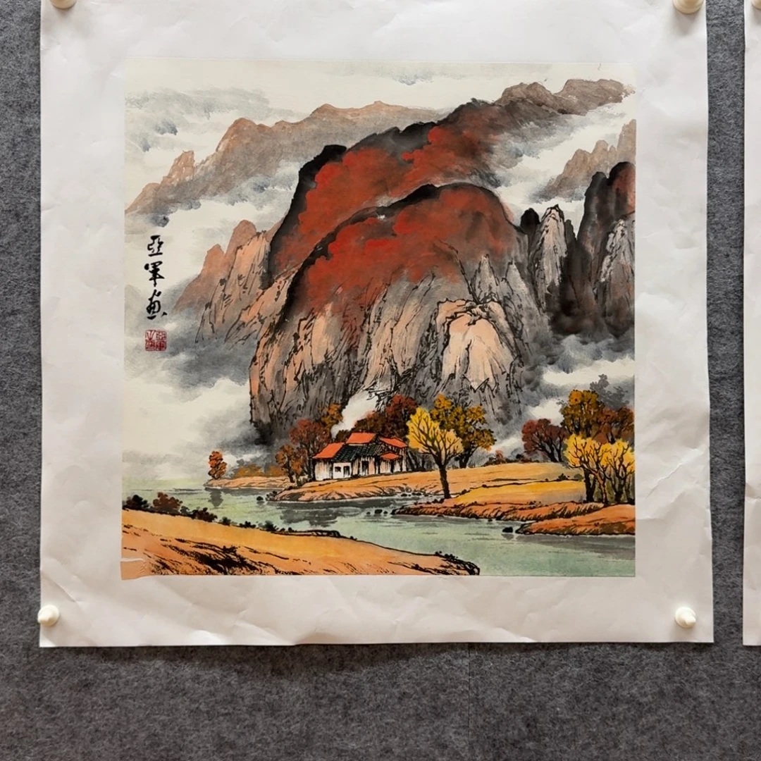 国画胡老师50斗方山水