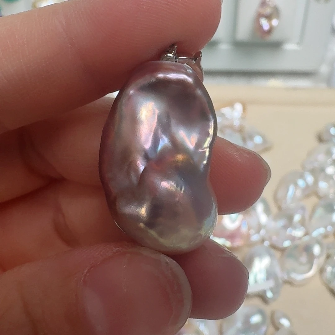 淡水珍珠颈饰银S925镶嵌