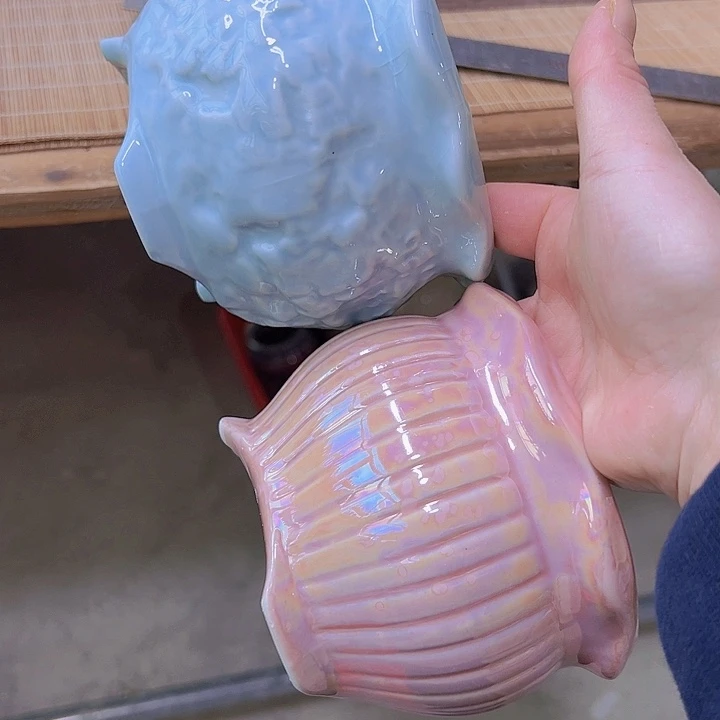 红陶陶瓷花盆当场满12包邮