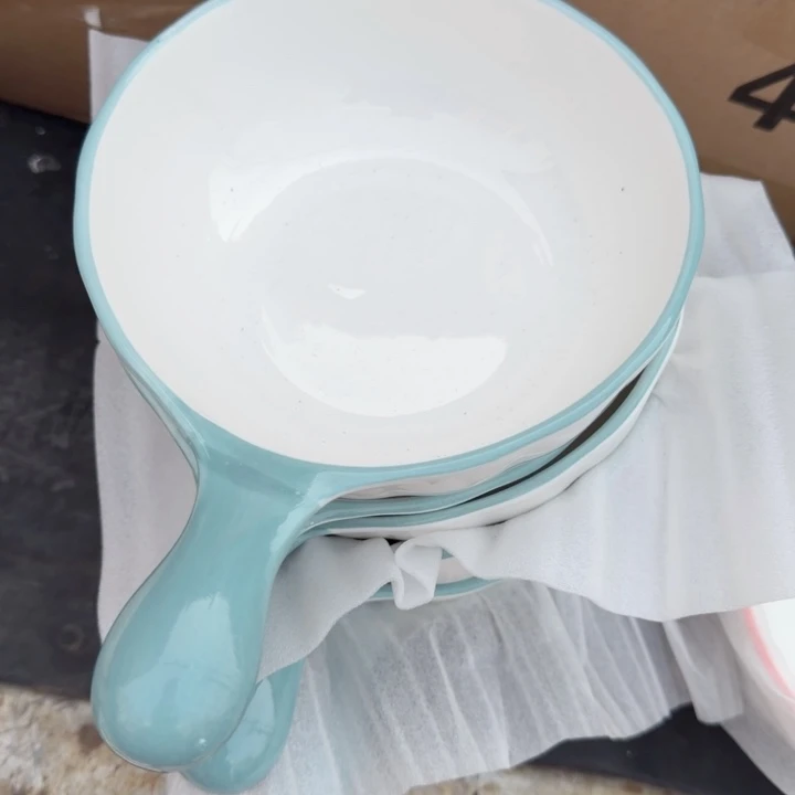 搪瓷两件把手碗好看