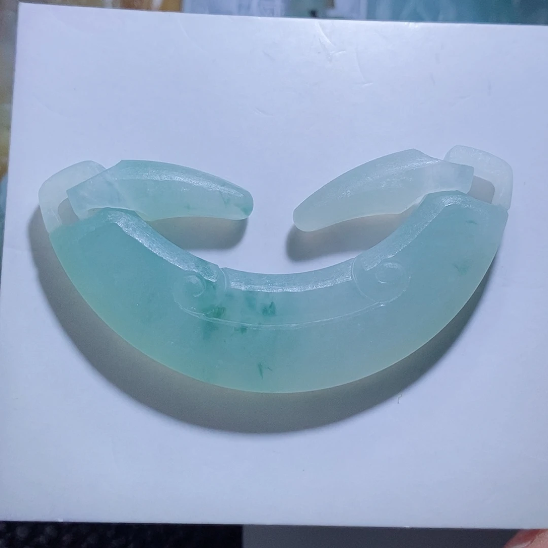 未镶嵌定制翡翠毛货付款后确认抛光