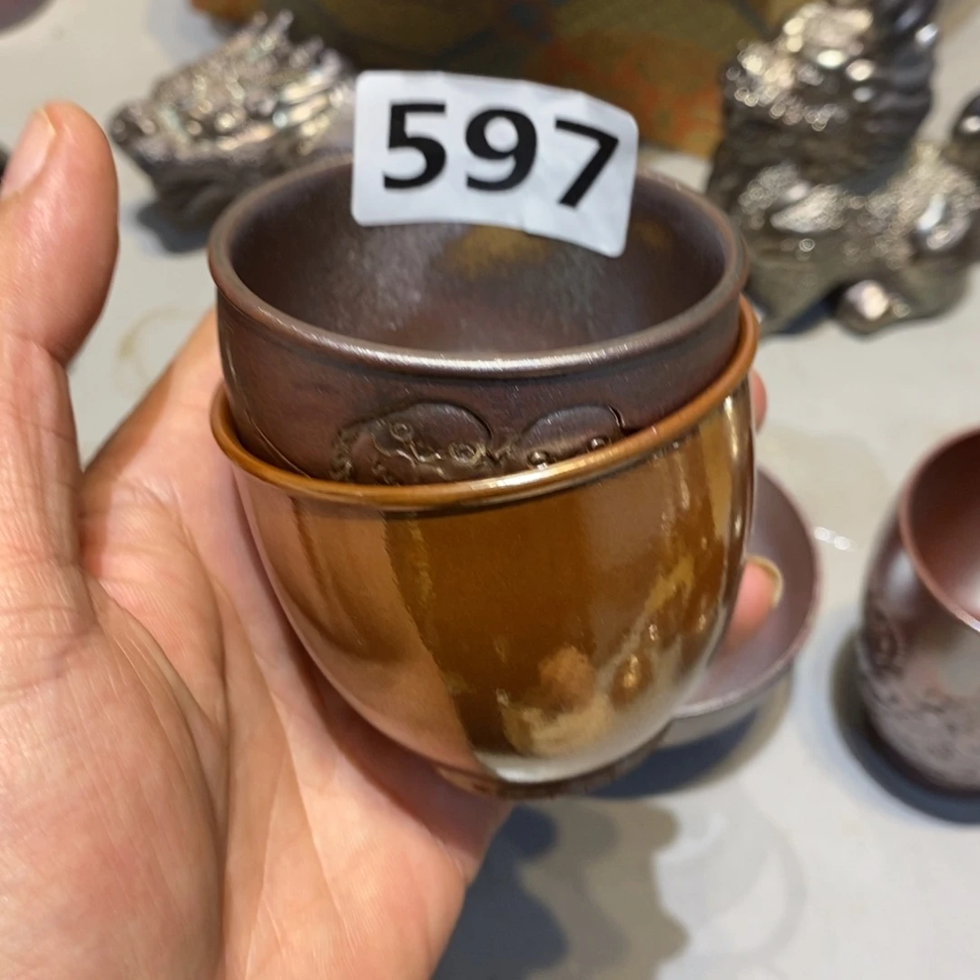 柴烧茶具陶瓷杯子