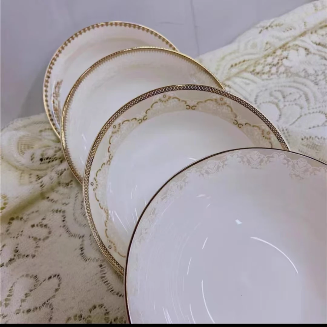 碗新骨瓷欧式家用套装面碗陶瓷碗直径15.5厘米