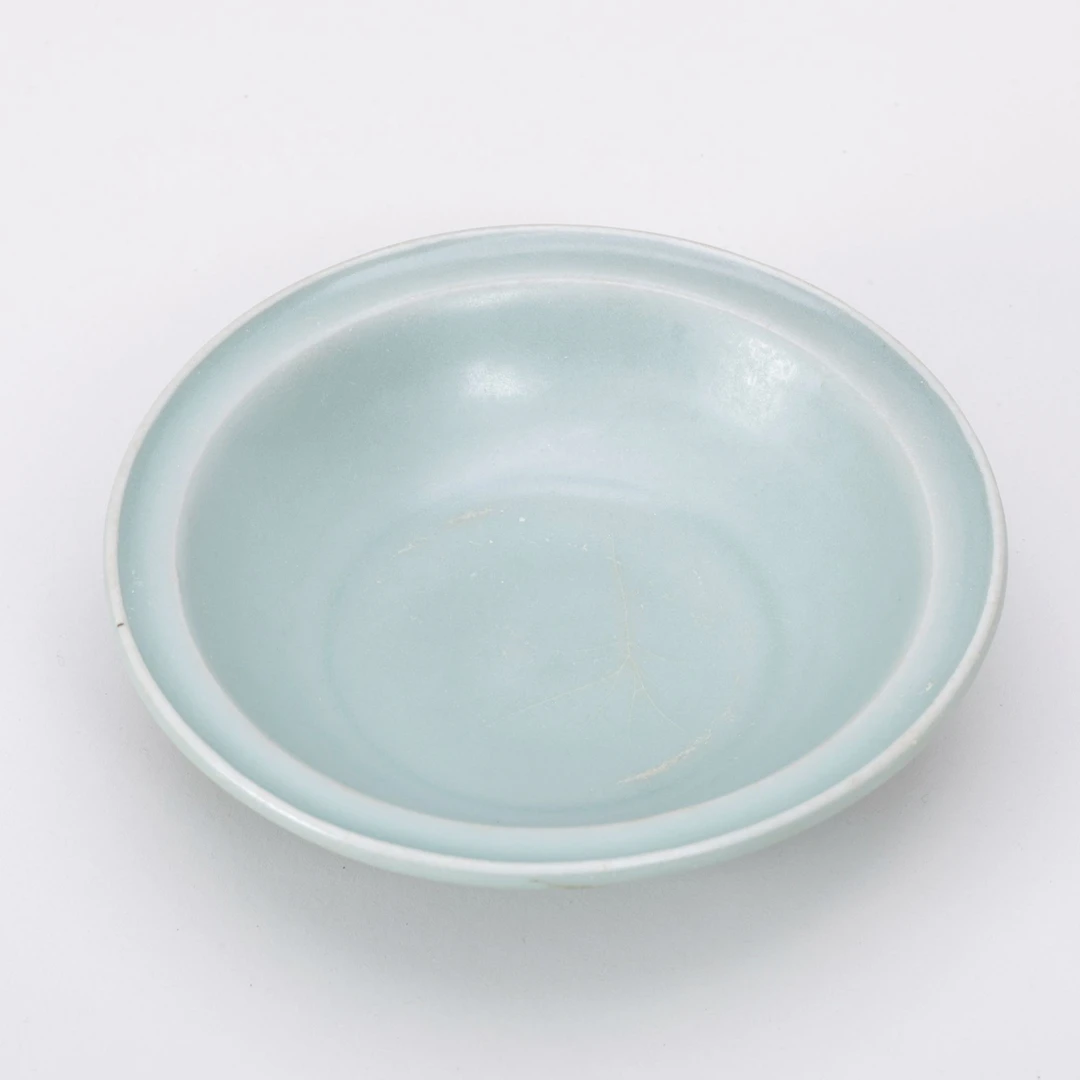 【古董】25、明  龙泉青釉折沿盘