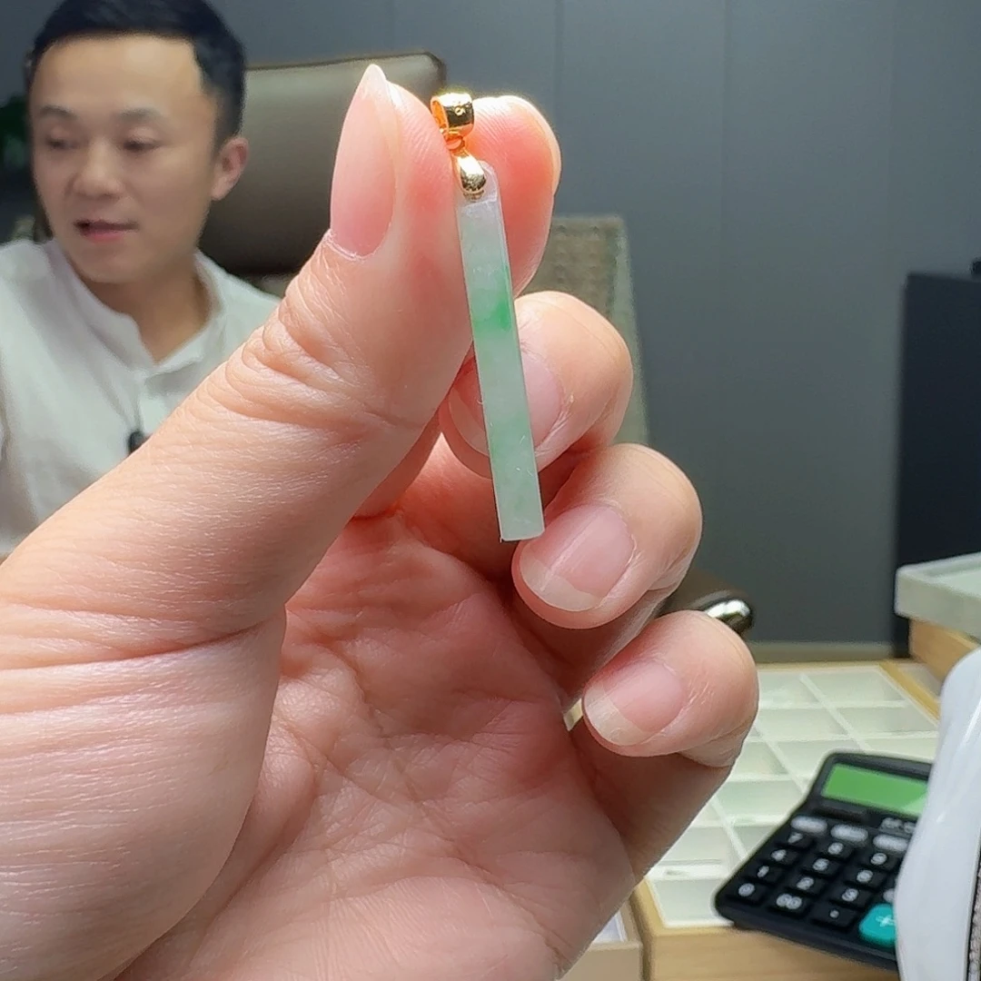 翡翠银S925镶嵌吊坠(不含链)天然