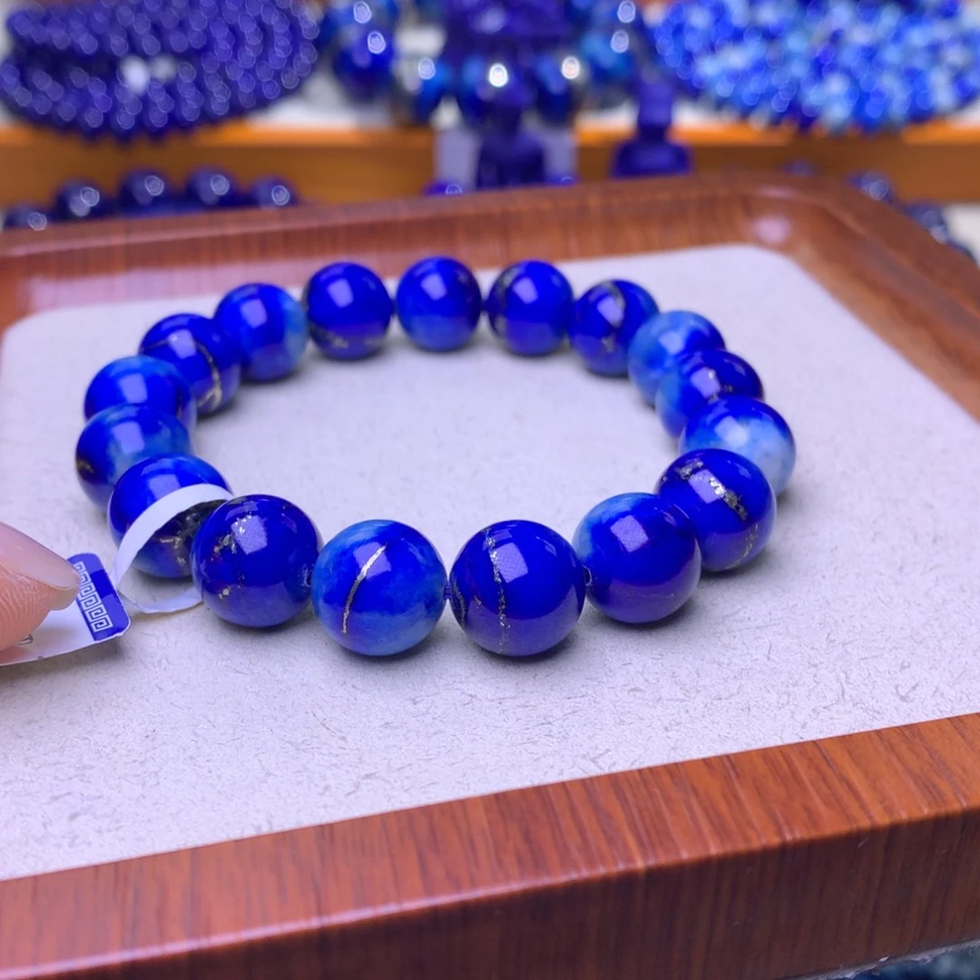 青金石未镶嵌手串12mm玉化➕多金精品特色手链