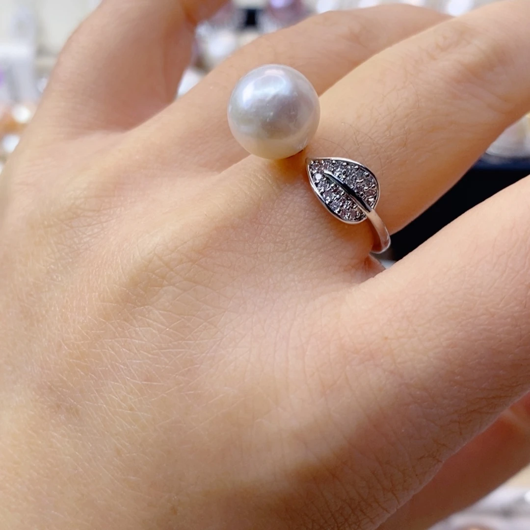 淡水珍珠戒指合金