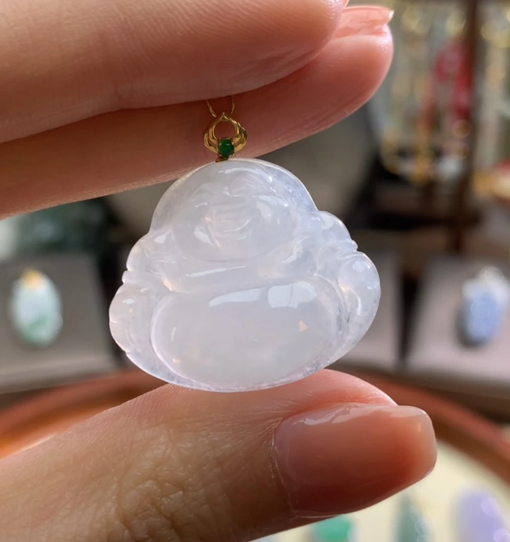 天然A货翡翠吊坠