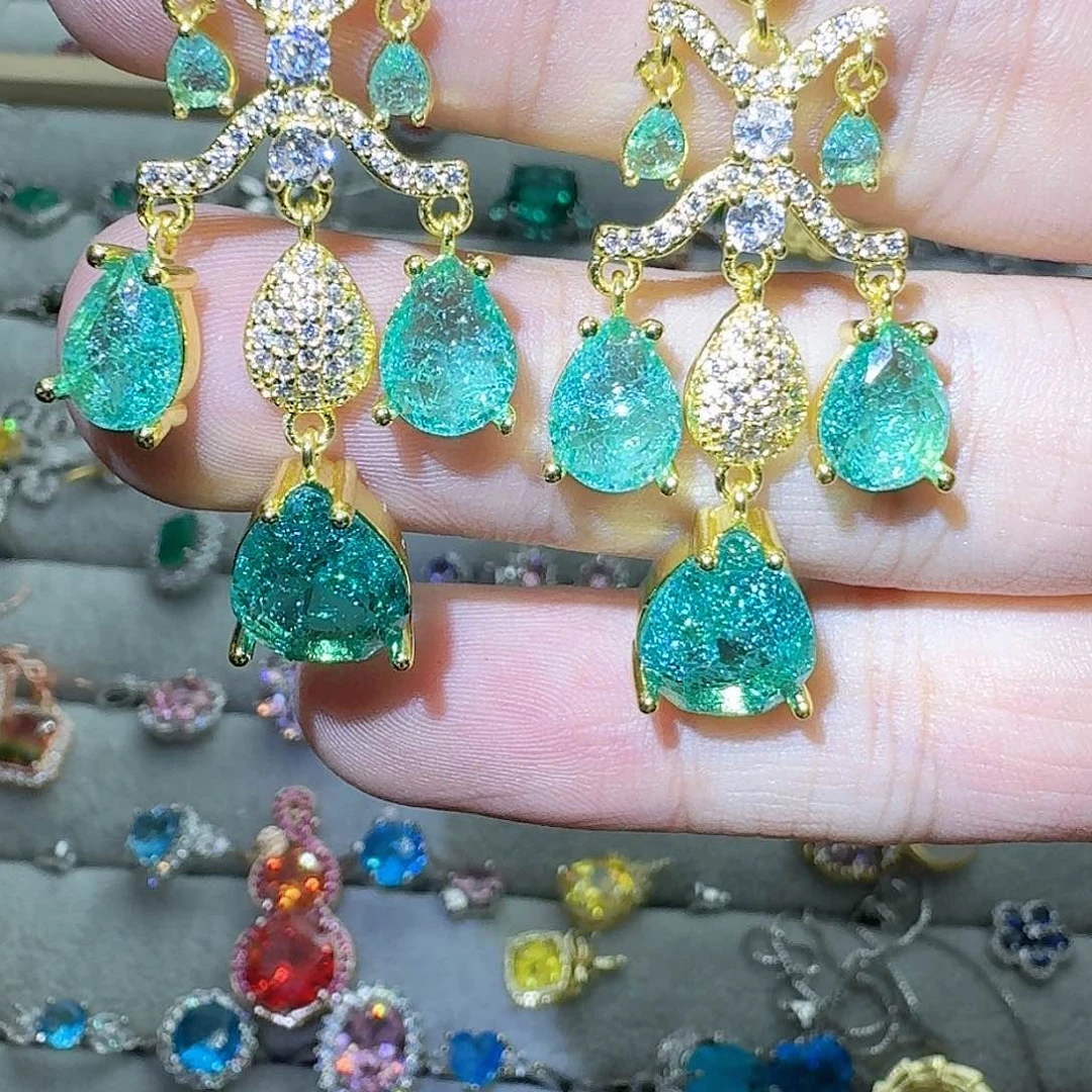 绿水晶戒指银S925镶嵌