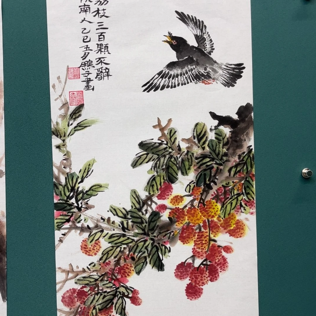 国画艺术家真人手绘