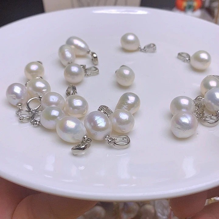 淡水珍珠银S925镶嵌颈饰154