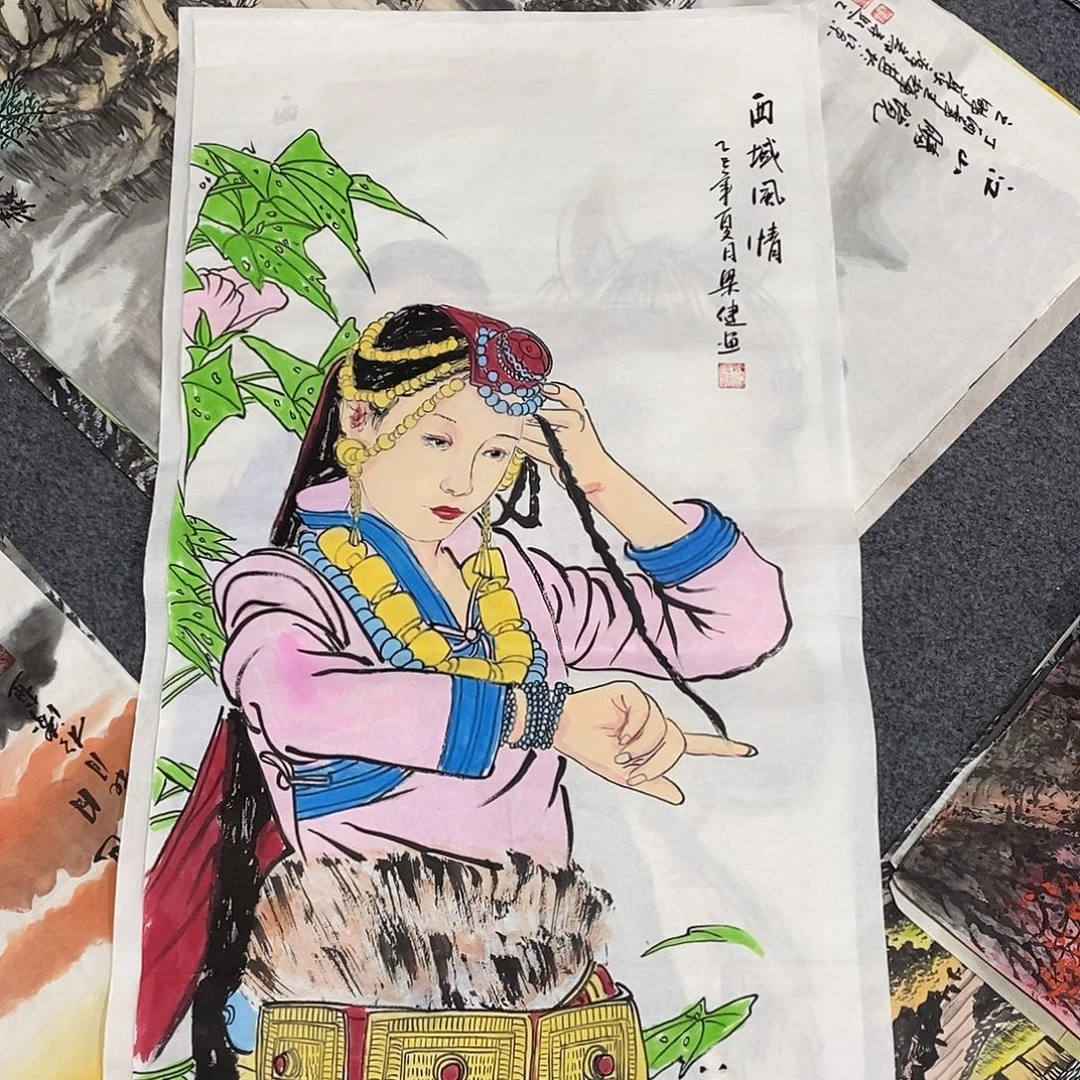 国画画画真的画画