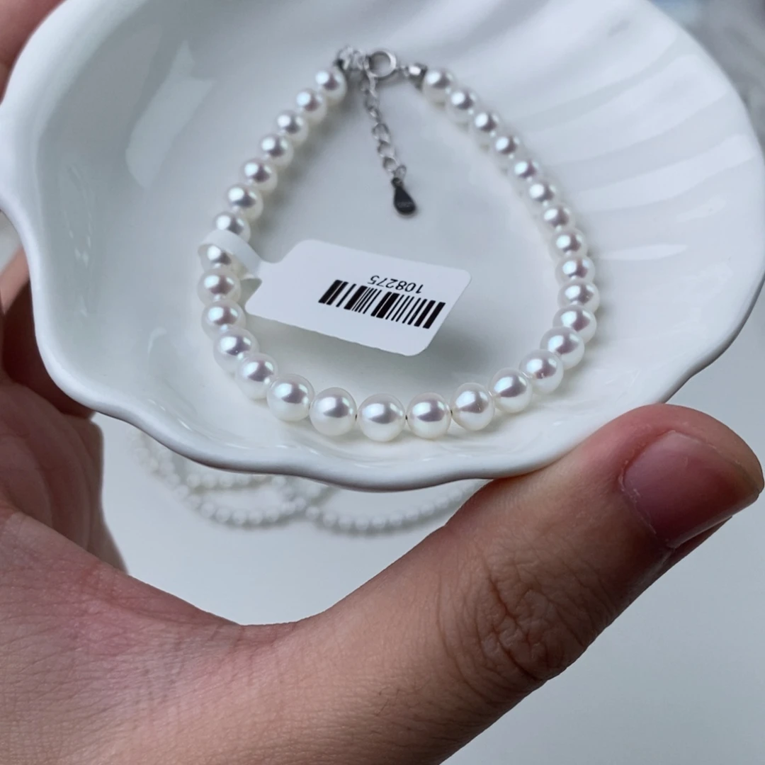 项链银S925镶嵌淡水珍珠108275