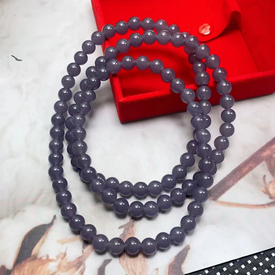 A737烟紫系108颗8M项链